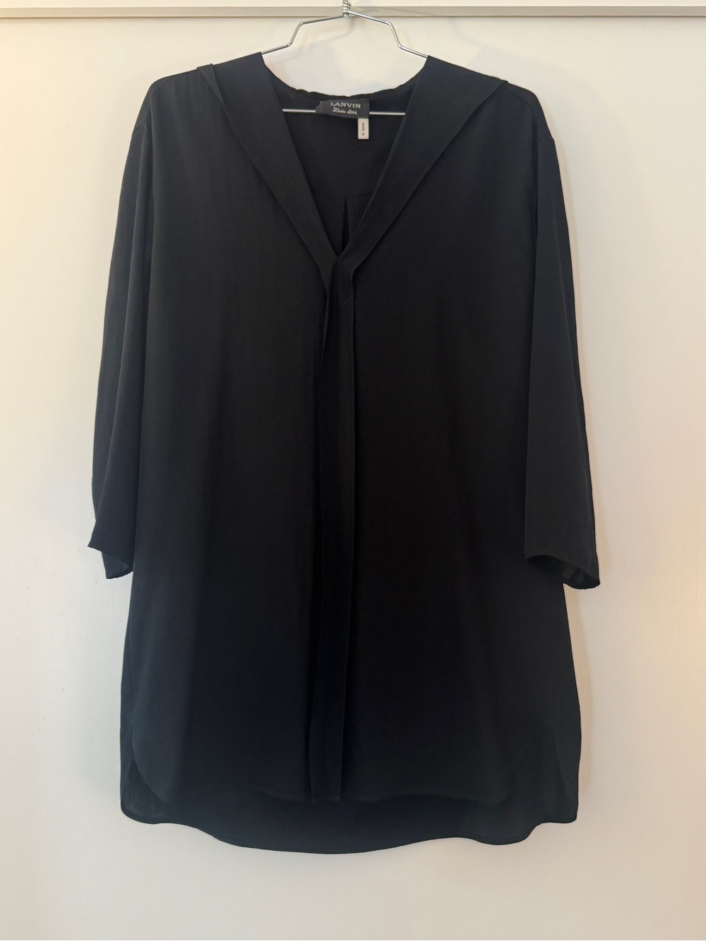 Lanvin Alber Elbaz Hiver 2014 Black Tunic Blouse FR 38 (6/8)